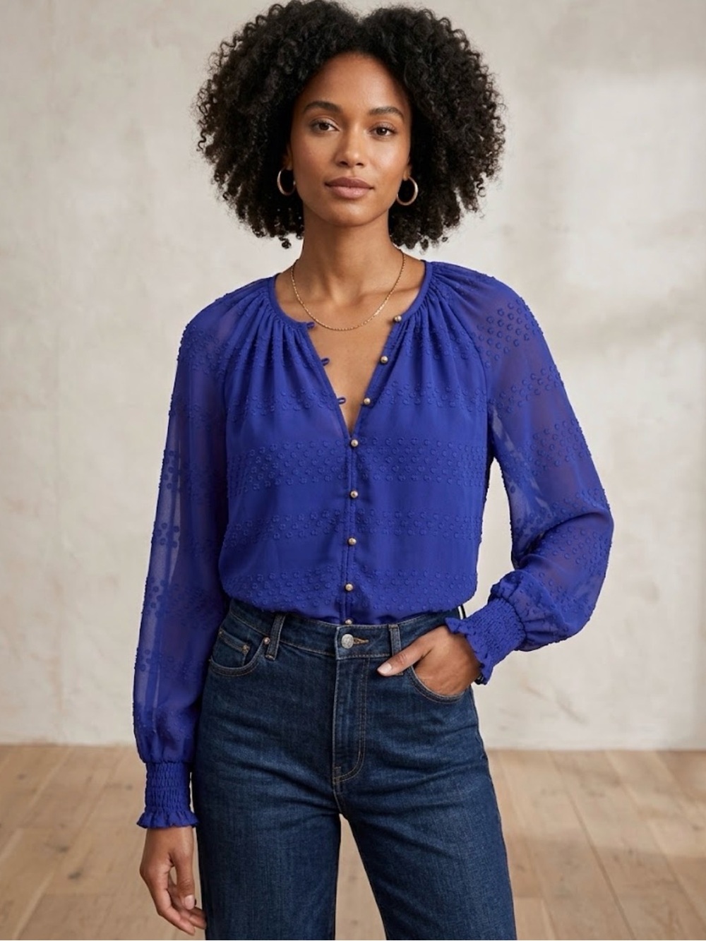 Ramy Brooks  Blouse in Royal Blue